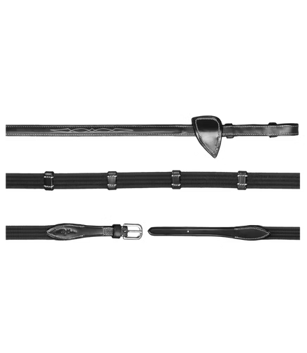 Dy'on 5/8 (16mm) Geweven Teugels met 9 Stops Hunter Collection