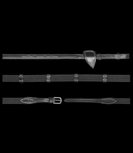 Dy'on 5/8 (16mm) Geweven Teugels met 9 Stops Hunter Collection