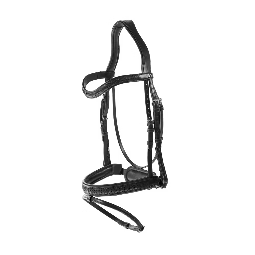 Dy'on Plaited Flash Noseband Hoofdstel with Pull back – detailfoto 2