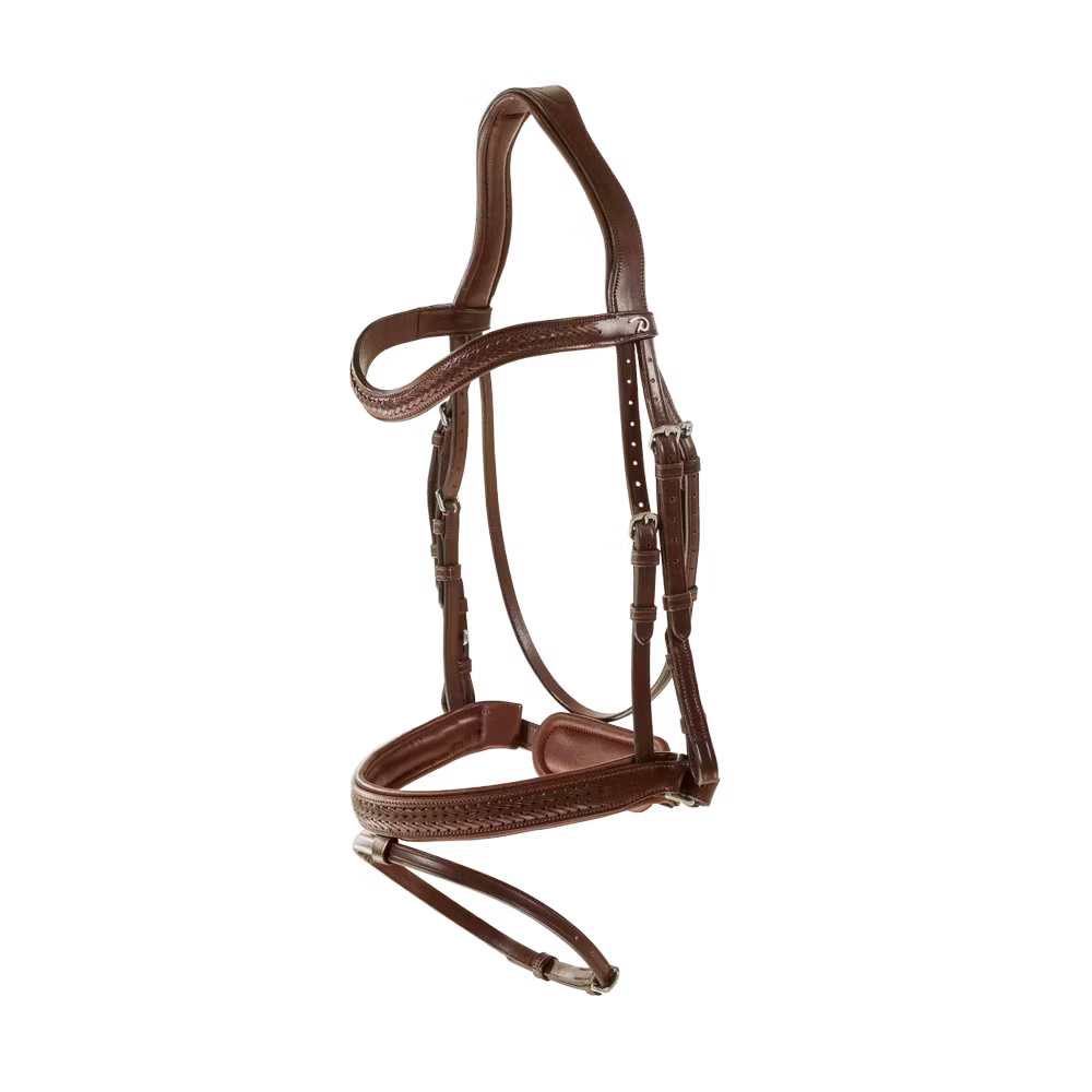 Dy'on Plaited Flash Noseband Hoofdstel with Pull back – trenshoofdstel | Maddelin Equestrian