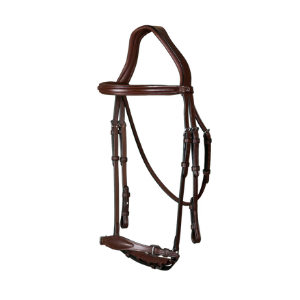 Hoofdstel met aanpasbare Duitse neusriem New English Collection Trenshoofdstellen - Maddelin Equestrian Dy on