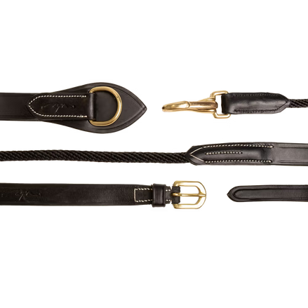 Dy'on Leather/Nylon Draw Reins 5/8 - D Collection
