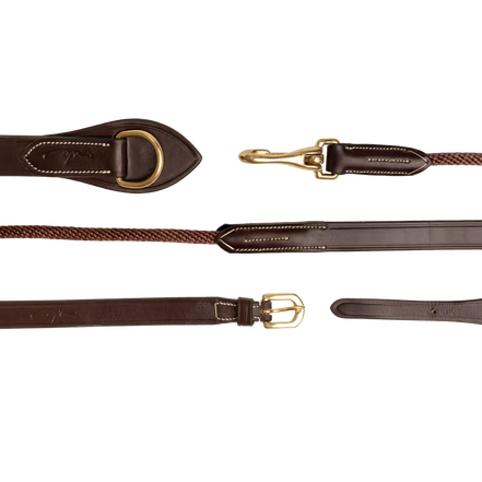 Dy'on Leather/Nylon Draw Reins 5/8 - D Collection