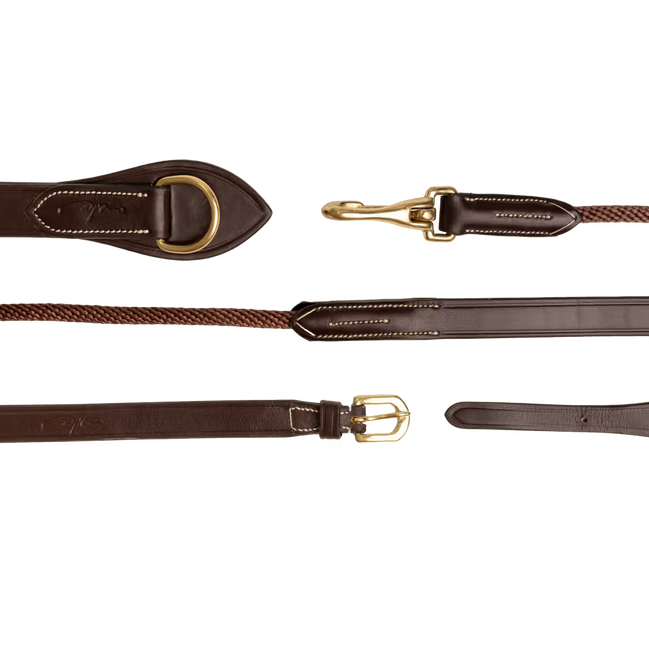 Dy'on Leather/Nylon Draw Reins 5/8 - D Collection
