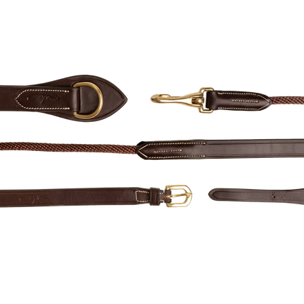 Dy'on Leather/Nylon Draw Reins 5/8 - D Collection
