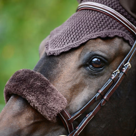 Kentucky Nasenriemenüberzug Wolle Braun