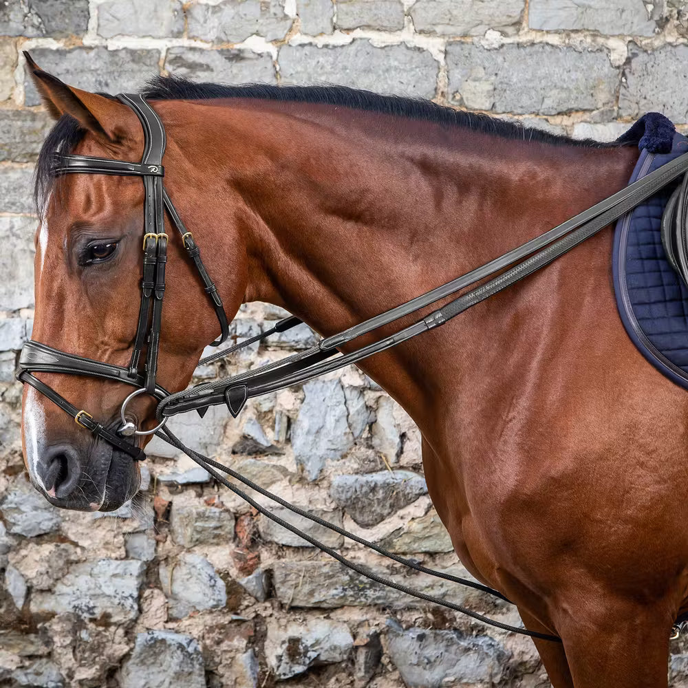Dy'on Leather/Nylon Draw Reins 5/8 - D Collection – detailfoto 7