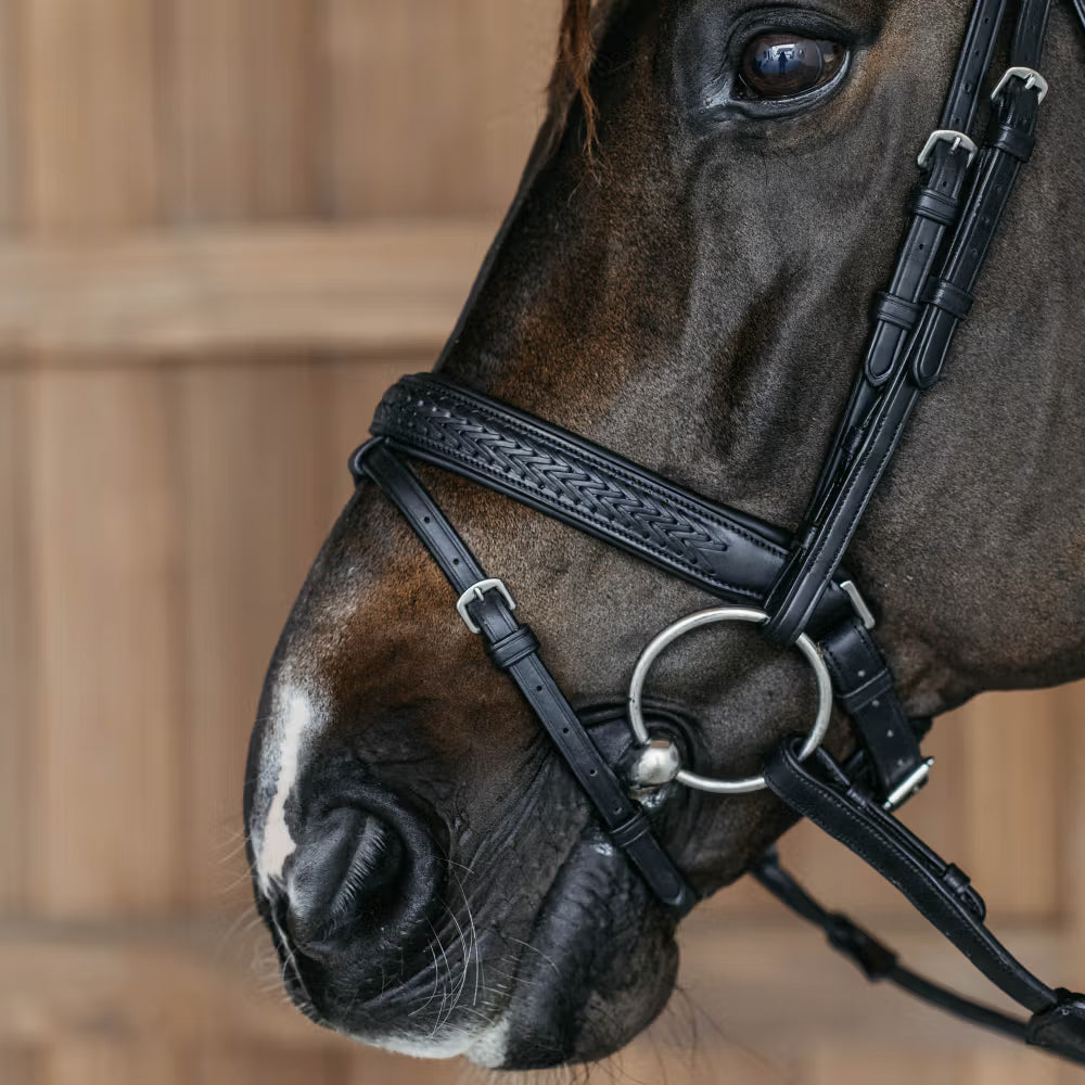 Dy'on Plaited Flash Noseband Hoofdstel with Pull back – detailfoto 7
