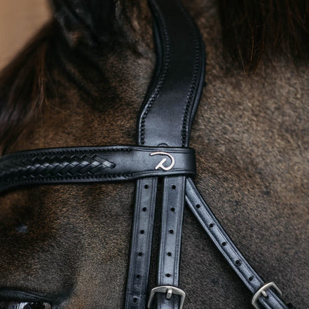 Dy'on Plaited Flash Noseband Hoofdstel with Pull back