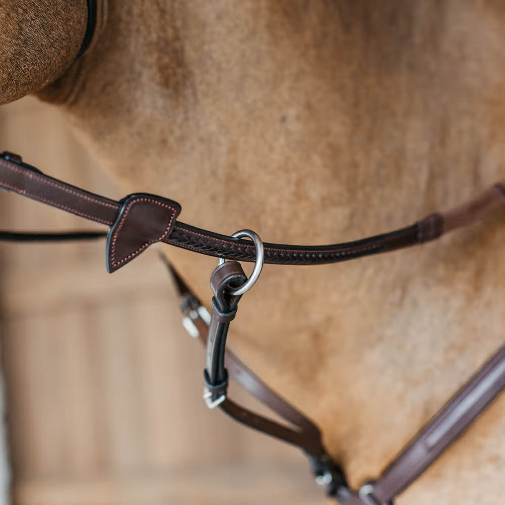 Dy'on 1/2'' Rubber Teugels met 7 Leder Stops - Gevlochten – detailfoto 4
