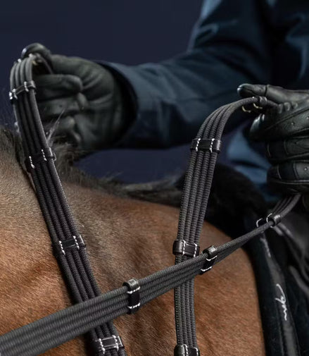 Dy'on 5/8 (16 mm) gewebte Zügel mit 9 Stoppern, Hunter Collection