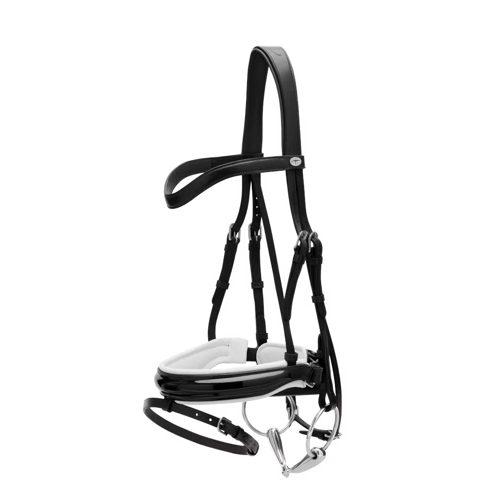 Dy'on Large Crank Noseband Hoofdstel With Flash - Working – detailfoto 6