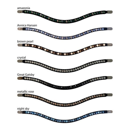 Magic Tack Bling for brow band Magic Tack long curved; one row