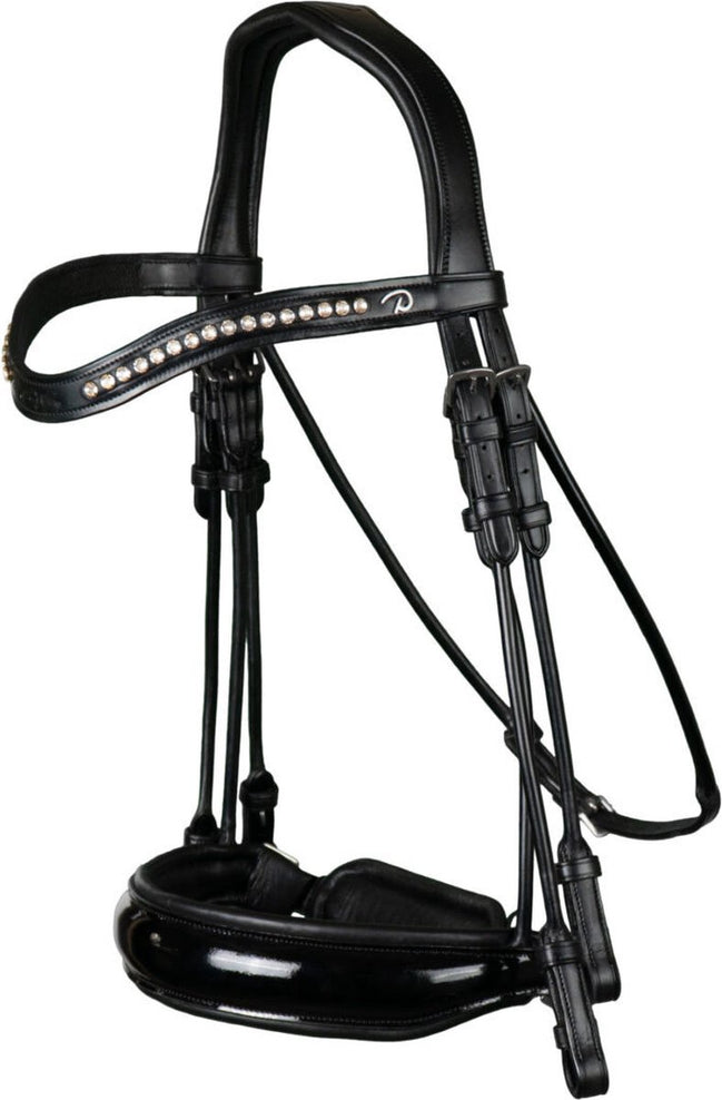 Dy'on Bridle and Snaffle Headstall Wide Patent Noseband
