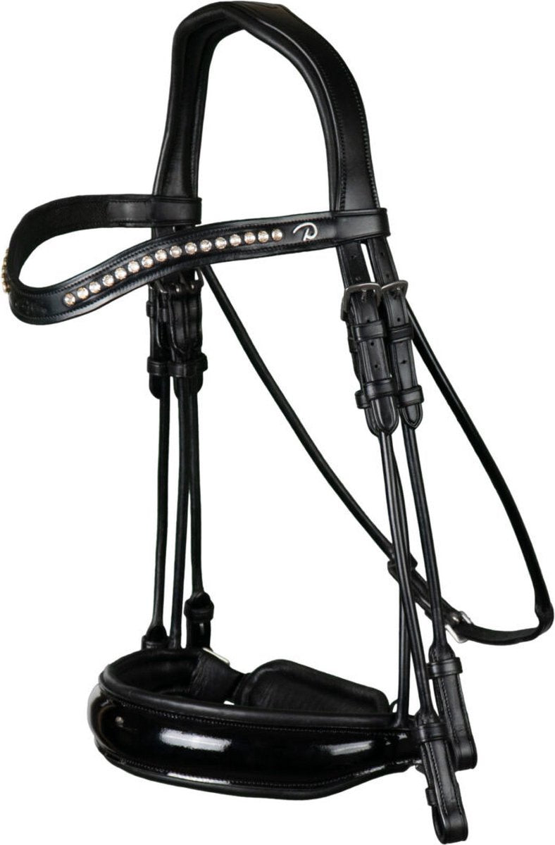 Dy'on Bridle and Snaffle Headstall Wide Patent Noseband
