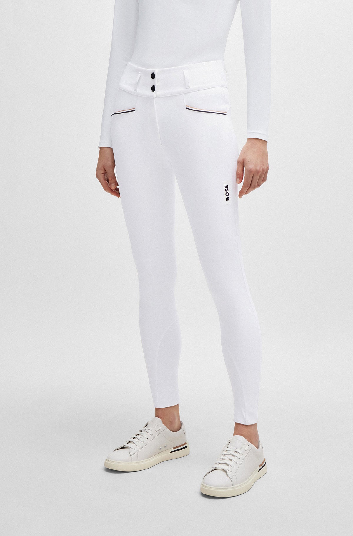 Pantalon d'équitation Boss Equestrian pour femme, taille haute, genouillères antidérapantes, modèle Hannah Core