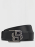 Boss Equestrian Rachel Reverse Belt Double B Riem Dames - Zwart / Deep Purple