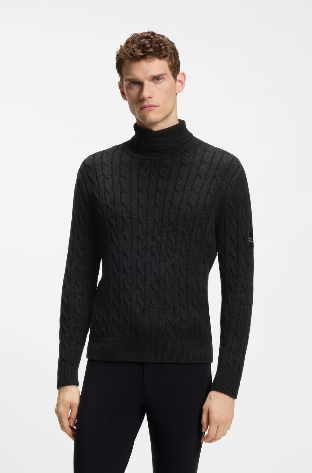Boss Equestrian Jordan Kabeltrui Col Heren - Zwart