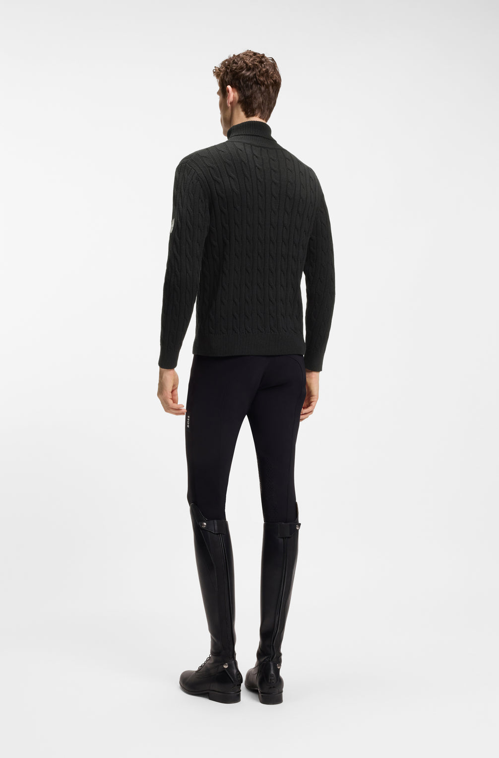 Boss Equestrian Jordan Kabeltrui Col Heren - Zwart