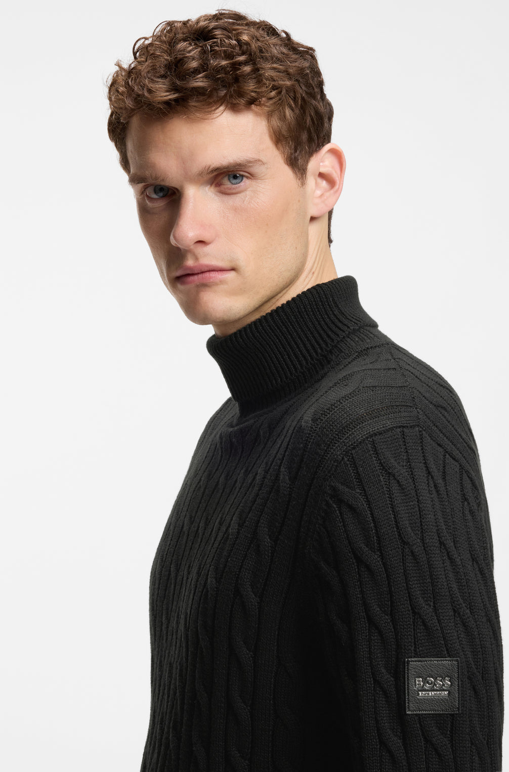 Boss Equestrian Jordan Kabeltrui Col Heren - Zwart