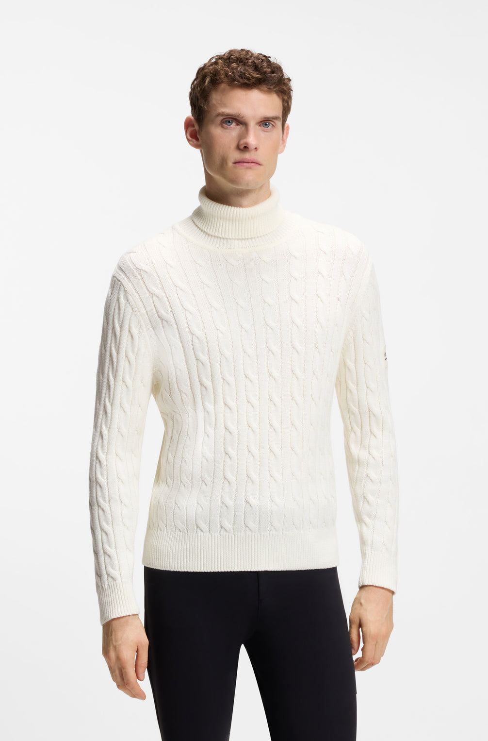Boss Equestrian Jordan Kabeltrui Col Heren - Soft Cream