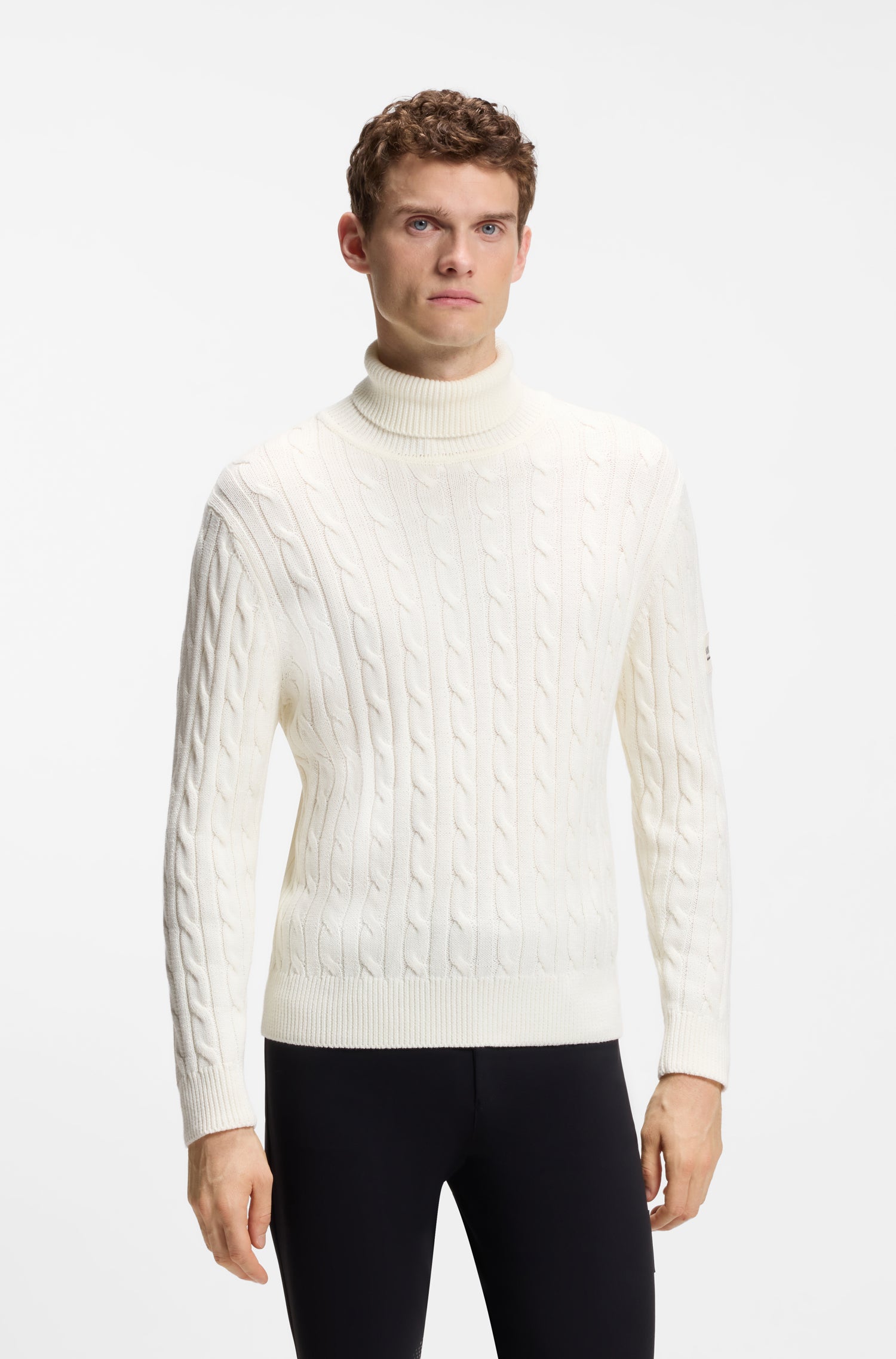 Boss Equestrian Jordan Kabeltrui Col Heren - Soft Cream