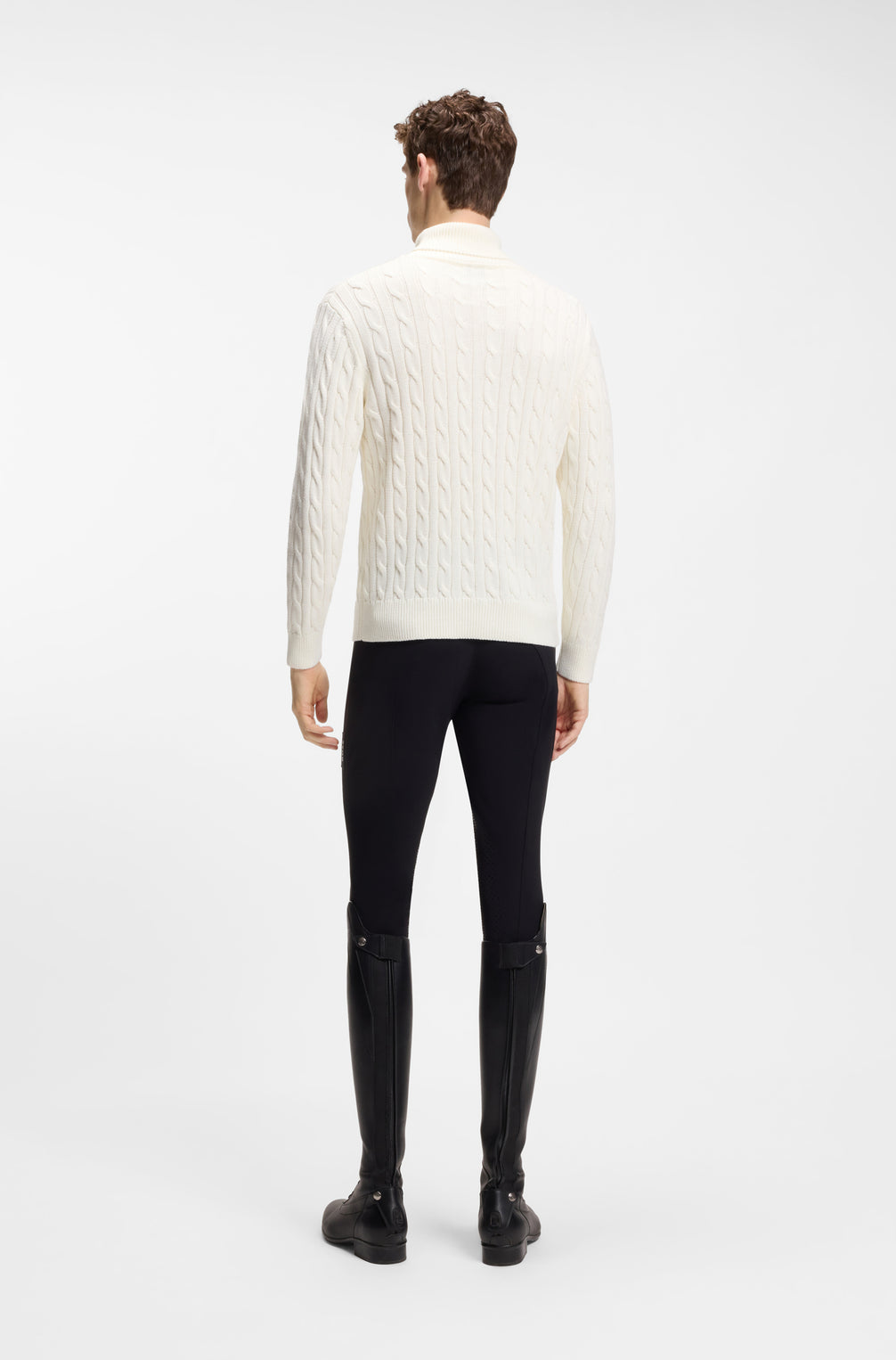 Boss Equestrian Jordan Kabeltrui Col Heren - Soft Cream