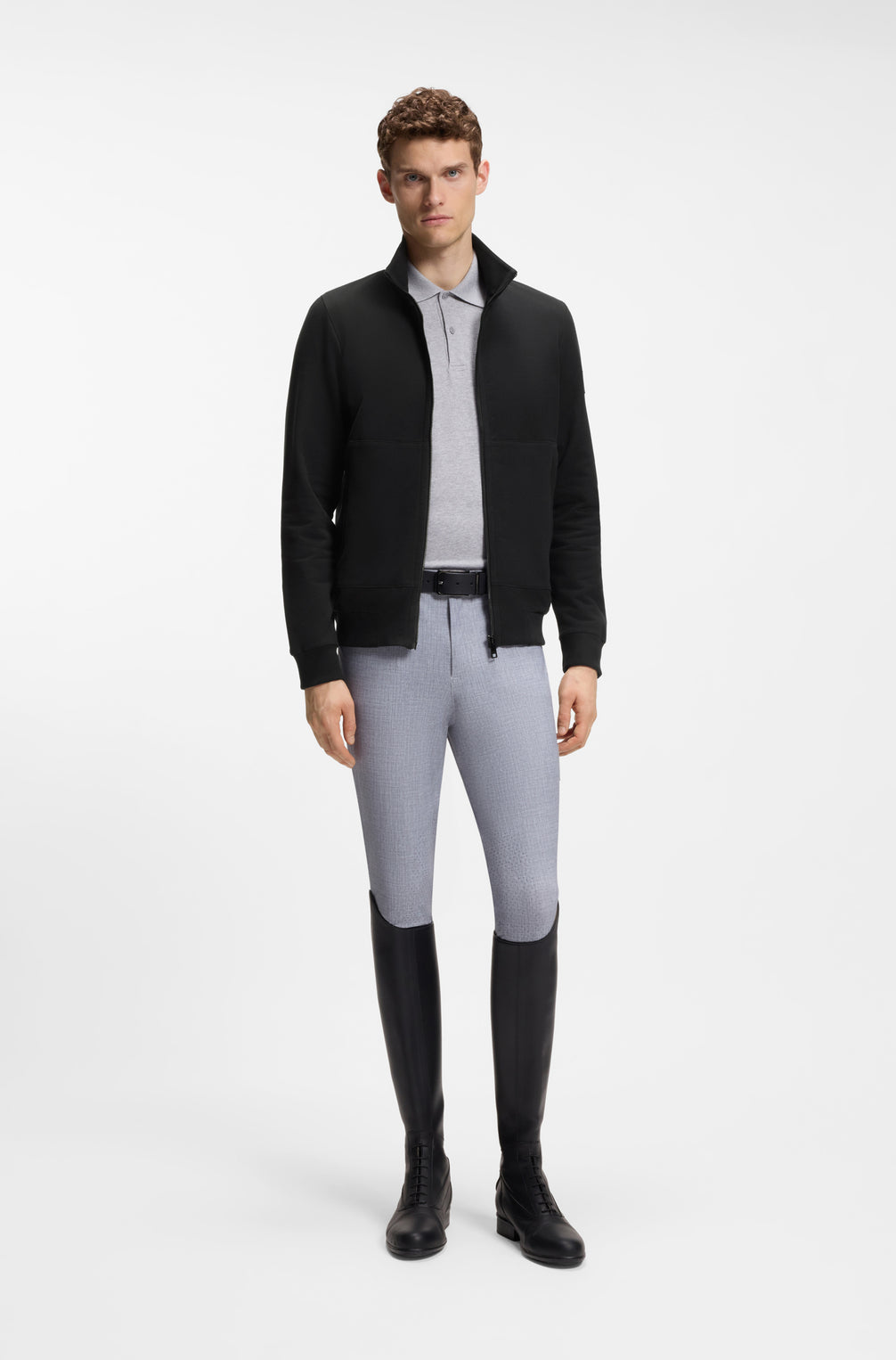 Boss Equestrian Steven Training Sweater Cardigan Heren - Zwart