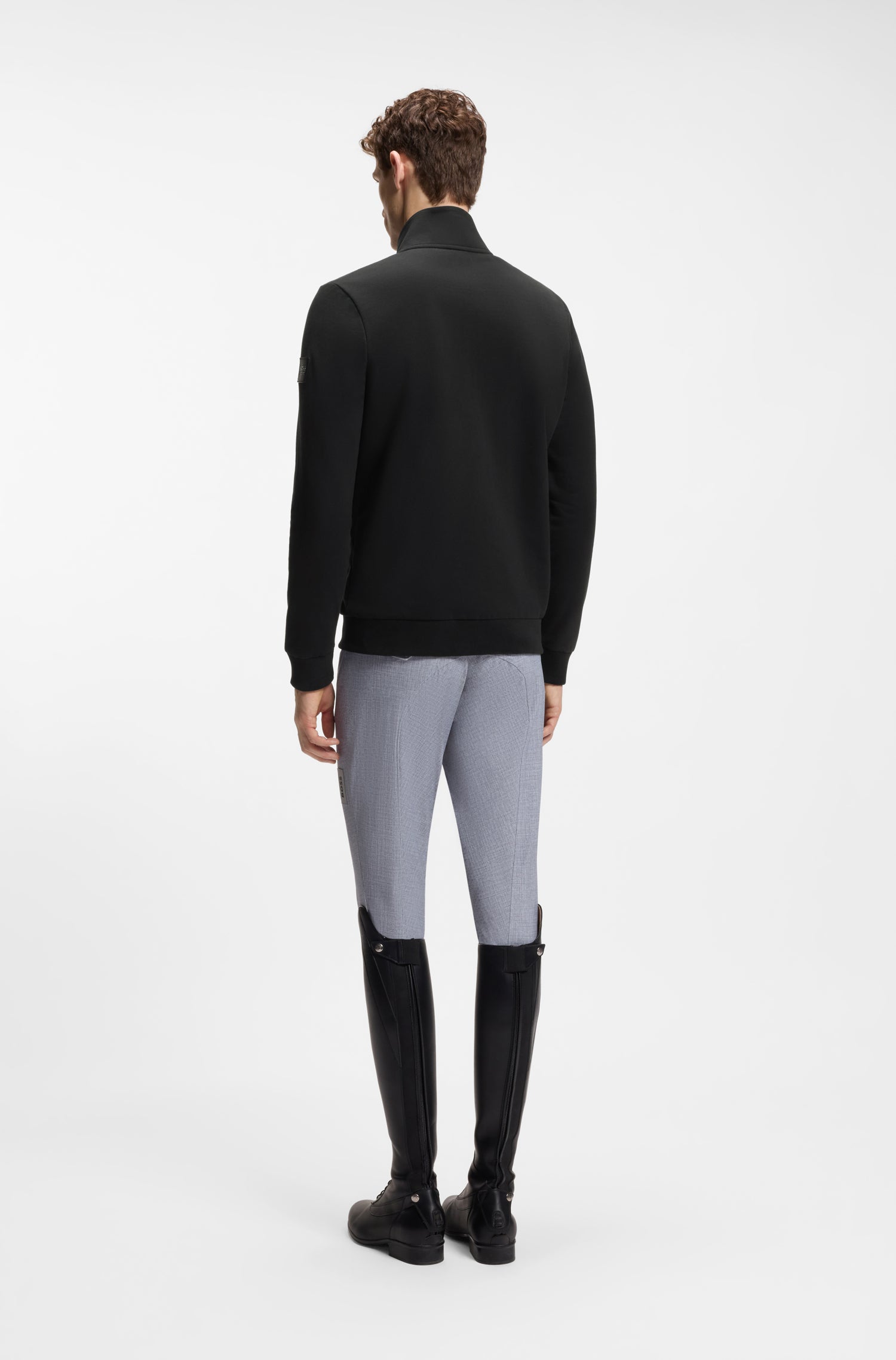 Boss Equestrian Steven Training Sweater Cardigan Heren - Zwart