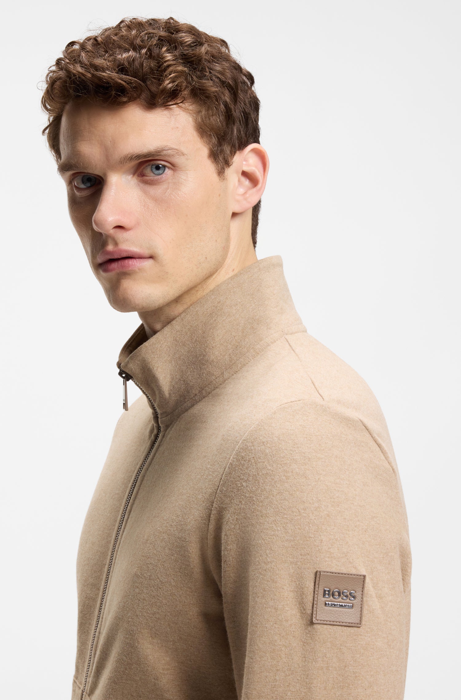 Boss Equestrian Steven Training Sweater Cardigan Heren - Walnut