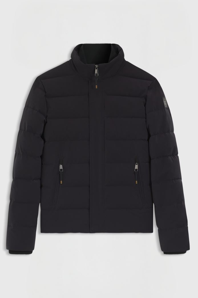 Boss Equestrian Jamie Puffer Velvet Jas Heren - Zwart