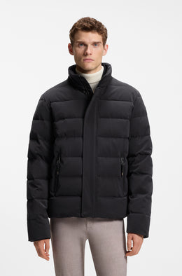 Boss Equestrian Jamie Puffer Velvet Jas Heren - Zwart