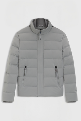 Boss Equestrian Jamie Puffer Velvet Jas Heren - Sharkskin