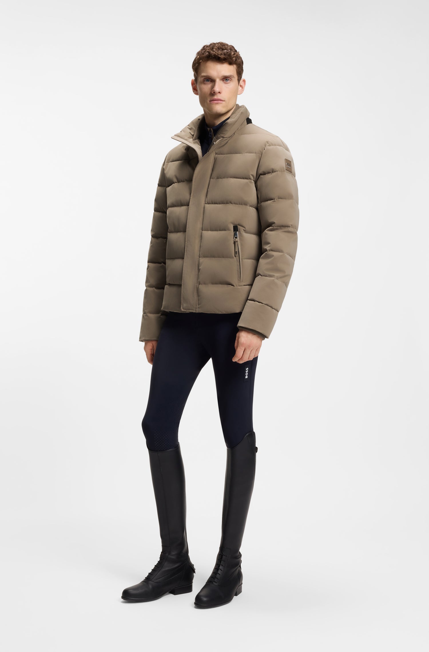 Boss Equestrian Jamie Puffer Velvet Jas Heren - Birchwood