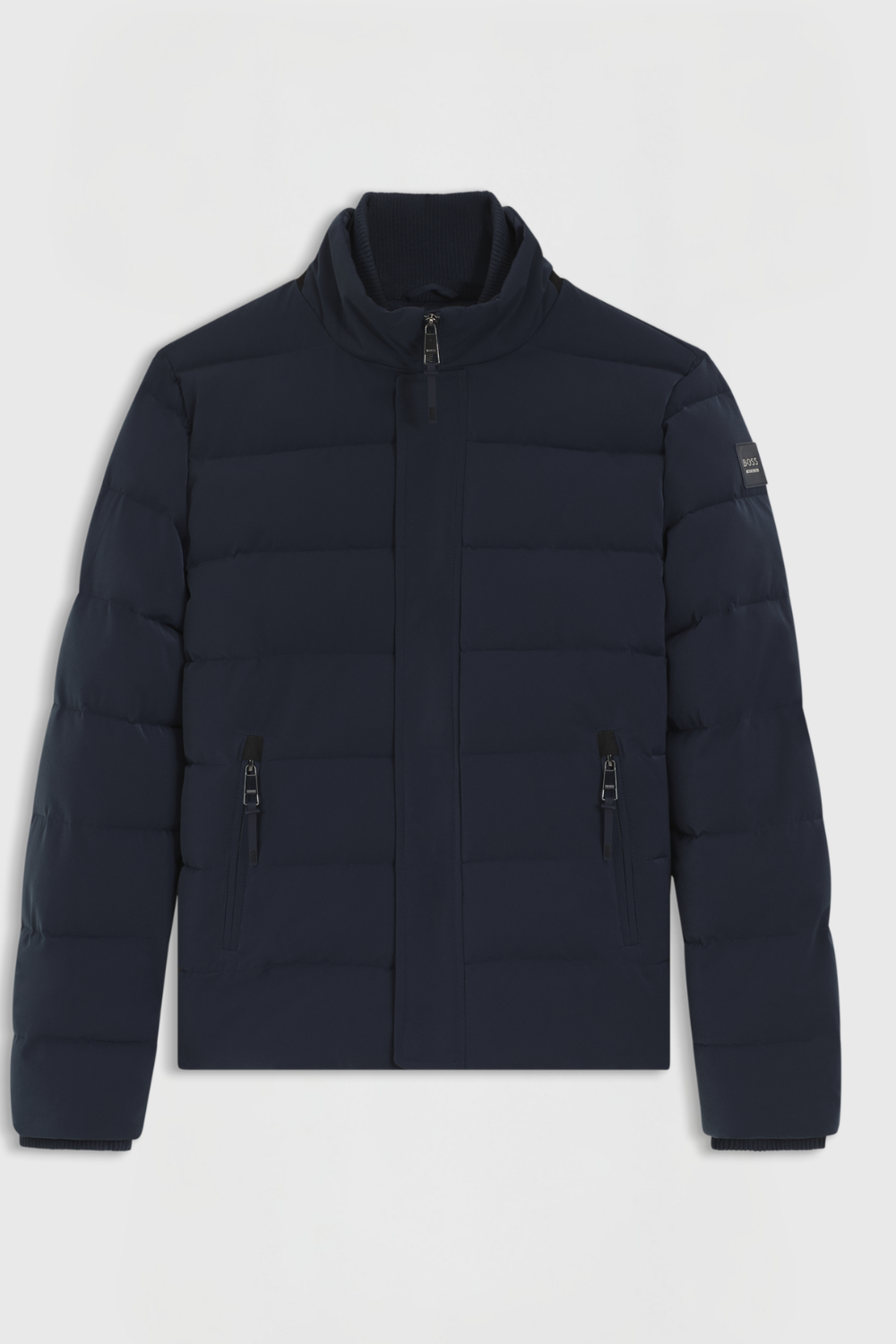 Boss Equestrian Jamie Puffer Velvet Jas Heren - Sky Captain