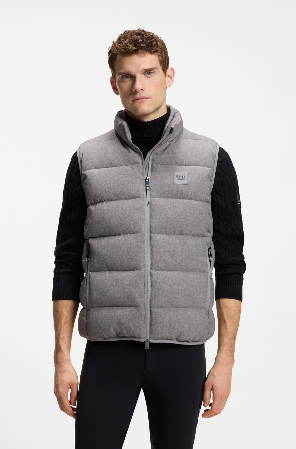 Boss Equestrian Jacob Puffer Bodywarmer Heren Grijs