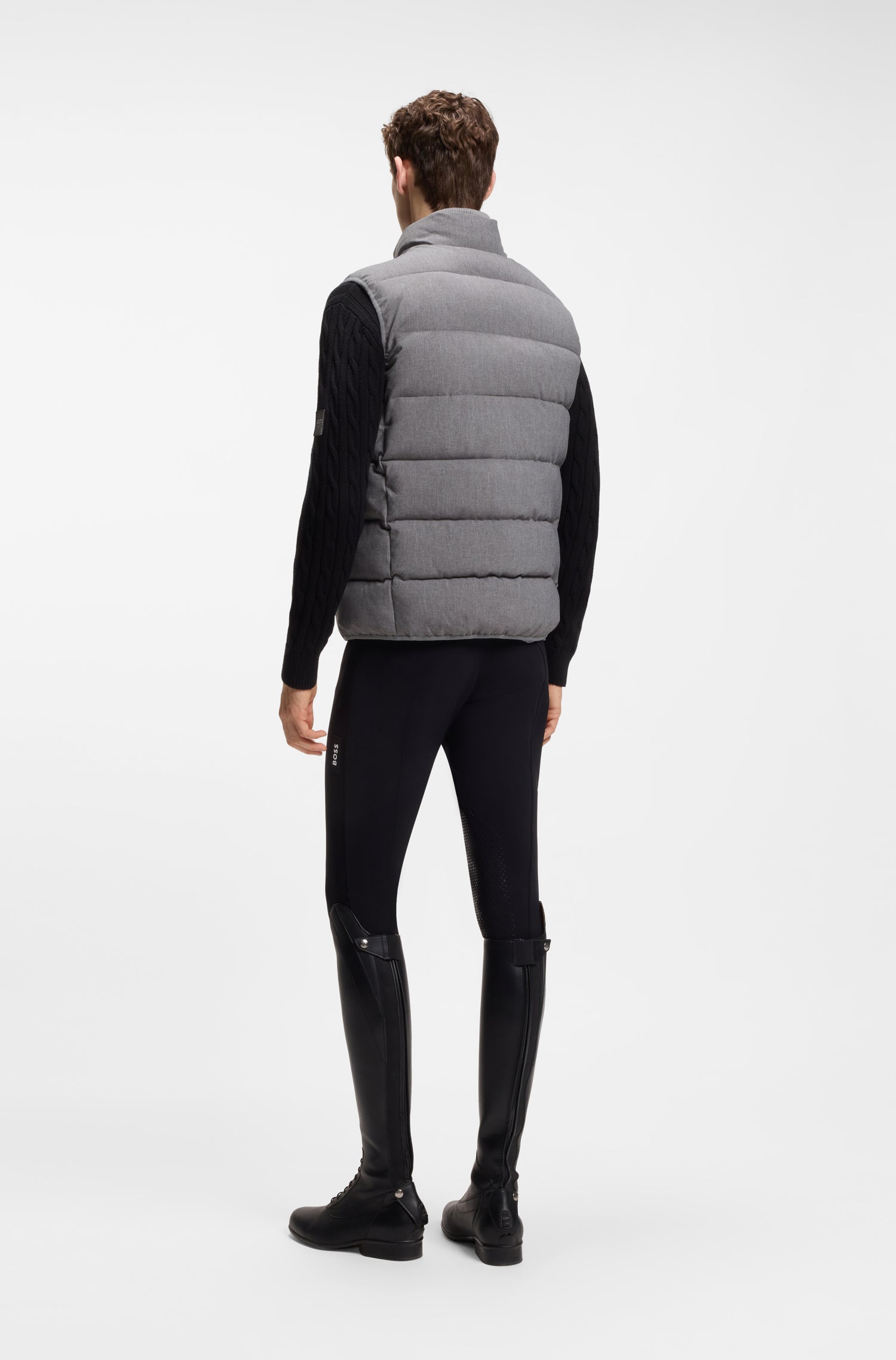 Boss Equestrian Jacob Puffer Bodywarmer Heren Grijs