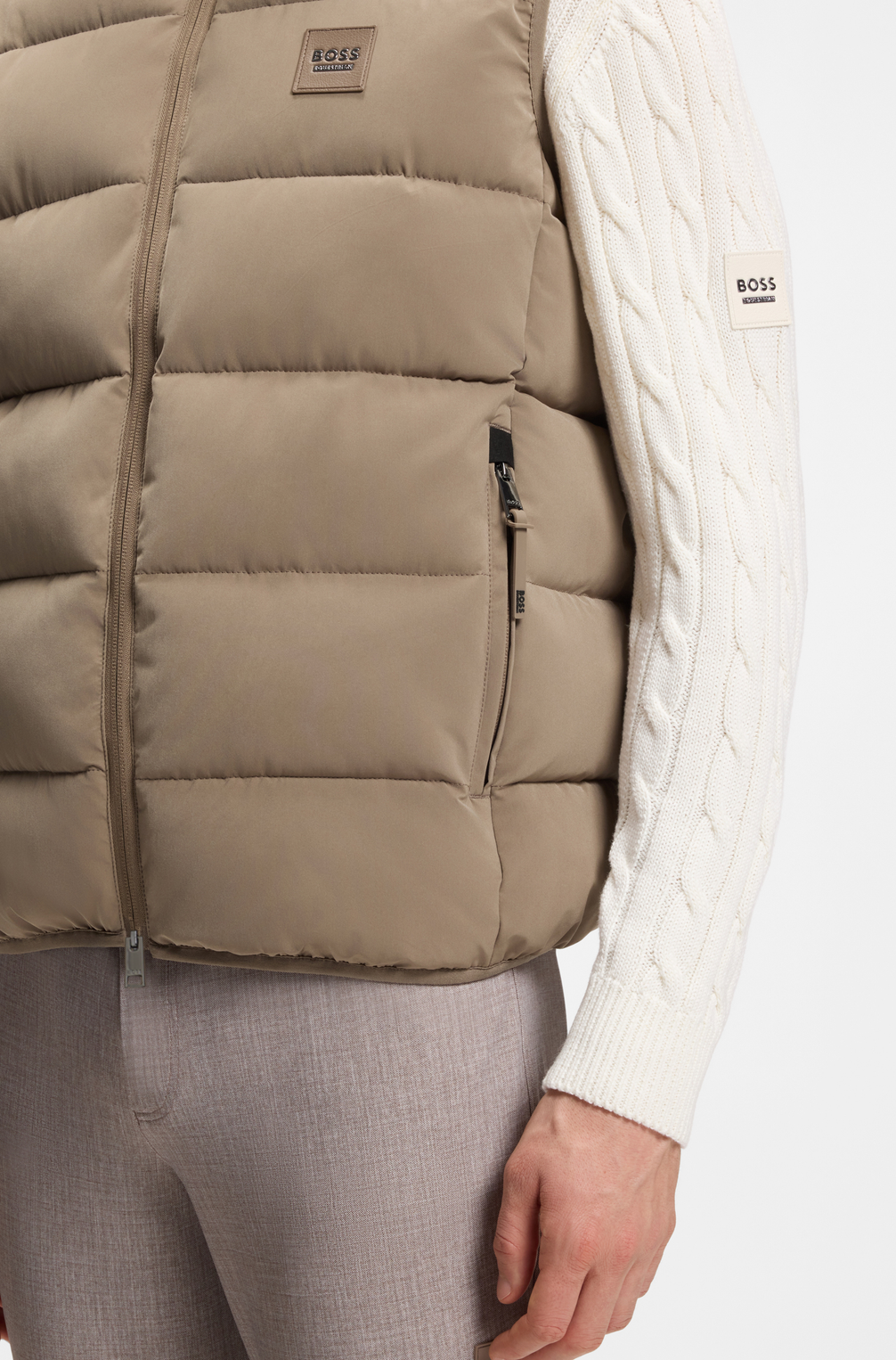 Boss Equestrian Jacob Puffer Bodywarmer Heren Birchwood