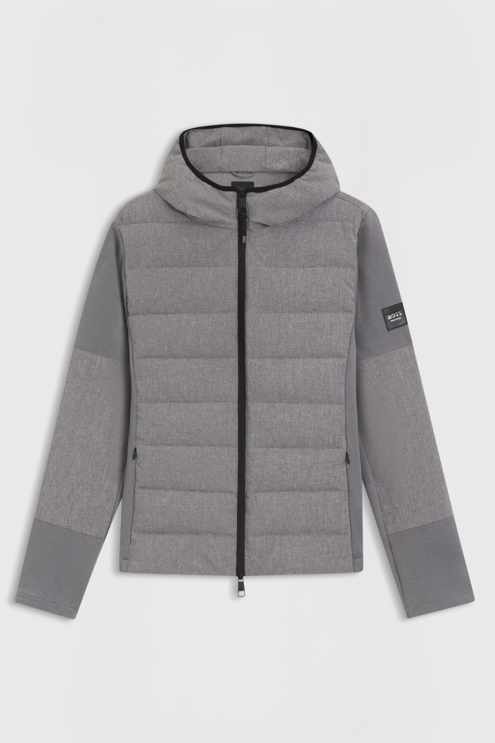 Boss Equestrian Jeff Hybrid Puffer Jas Heren Grijs