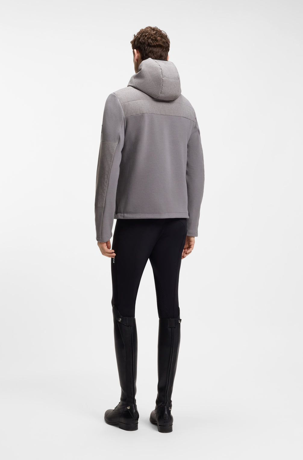 Boss Equestrian Jeff Hybrid Puffer Jas Heren Grijs