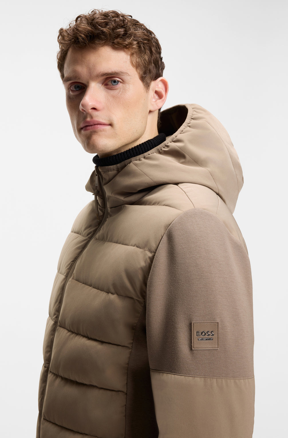 Boss Equestrian Jeff Hybrid Puffer Jas Heren Birchwood