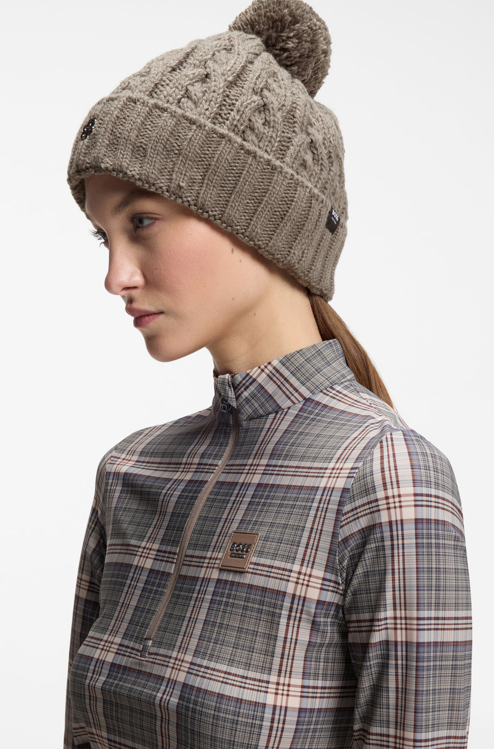 Boss Equestrian Bella Beanie Bobble Walnut