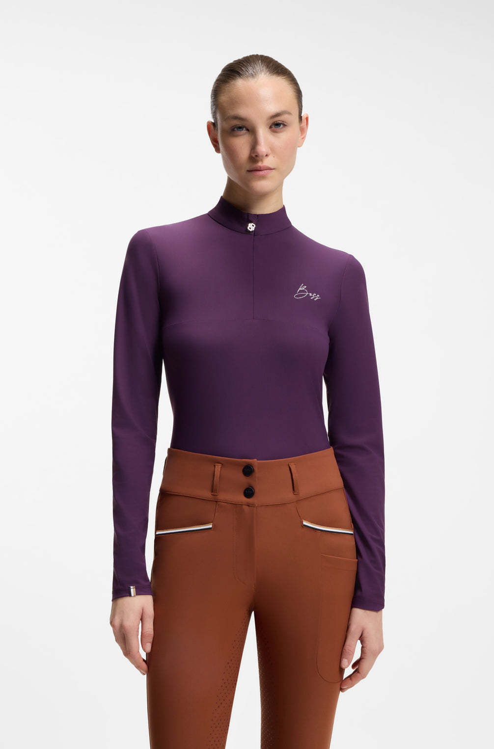 Boss Equestrian Minou Training Shirt Dames Deep Purple