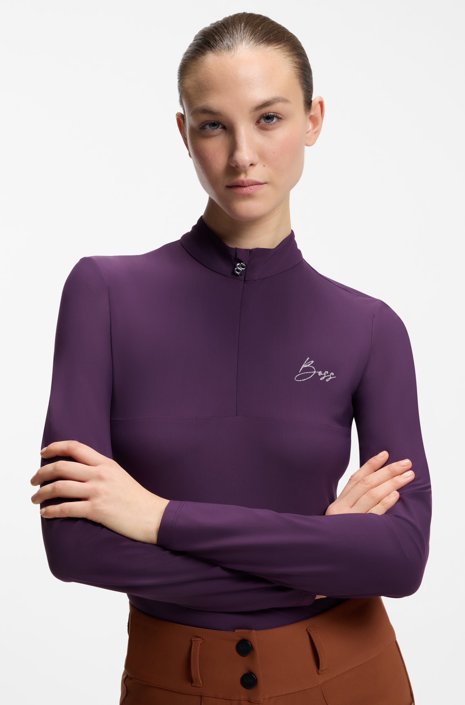 Boss Equestrian Minou Training Shirt Dames Deep Purple