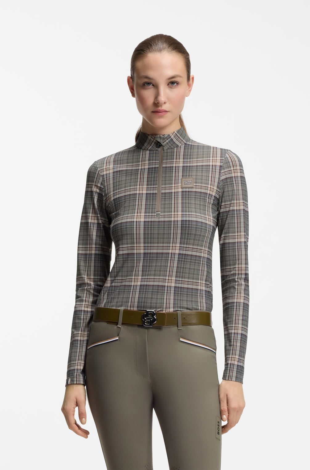 Boss Equestrian Minou Training Shirt Dames Geruit