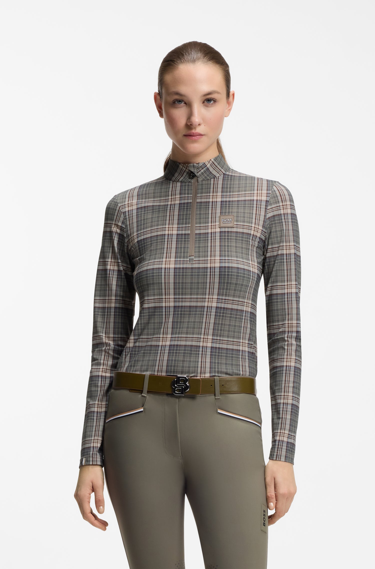 Boss Equestrian Minou Training Shirt Dames Geruit