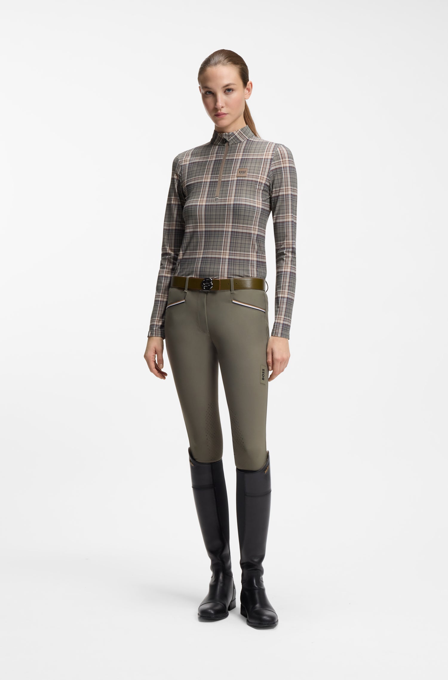Boss Equestrian Minou Training Shirt Dames Geruit