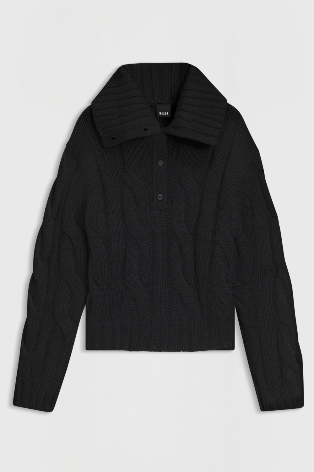 Boss Equestrian Eve Heavy Knit Troyer Dames Zwart