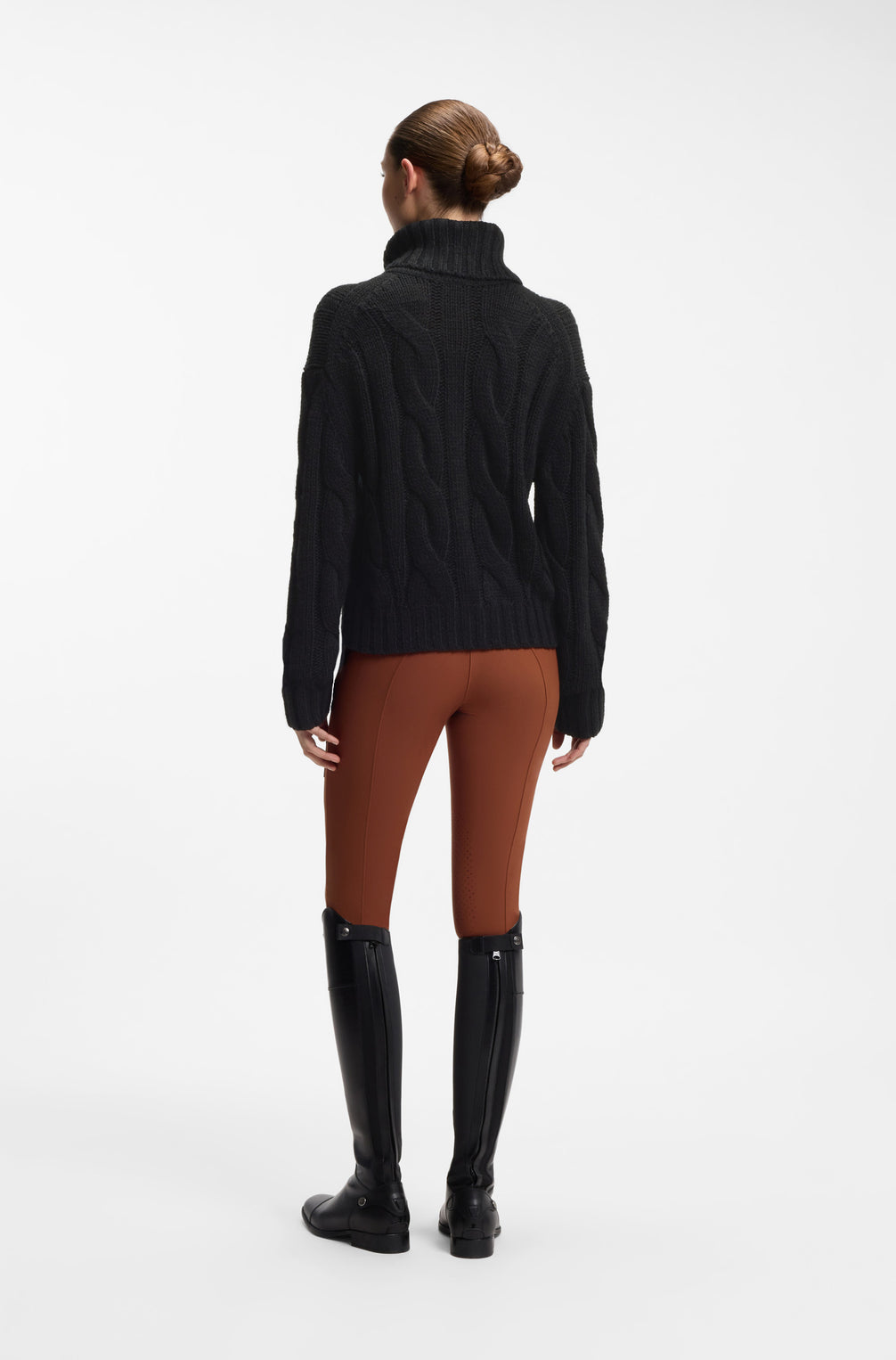 Boss Equestrian Eve Heavy Knit Troyer Dames Zwart