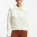 Boss Equestrian Eve Heavy Knit Troyer Dames Soft Cream